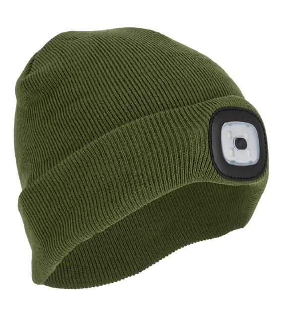 Czapka akrylowa z oświetleniem LED - zielona, CE, LAHTI PRO