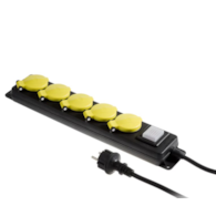 Przedłużacz warsztatowy kątowy 5G/3M Z/U 230V IP44 z klapami i wyłącznikiem