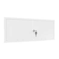 Drzwiczki rewizyjne dwuskrzydłowe malowane MAXI 90 x 80cm - BIAŁE, klucz