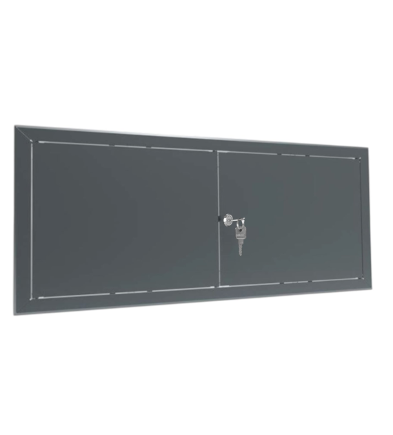 Drzwiczki rewizyjne dwuskrzydłowe malowane MAXI 90 x 80cm - GRAFITOWE, klucz
