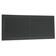 Drzwiczki rewizyjne dwuskrzydłowe nierdzewne MAXI 100 x 30cm, pokrętło