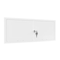 Drzwiczki rewizyjne dwuskrzydłowe malowane MAXI 100 x 80cm - BIAŁE, klucz