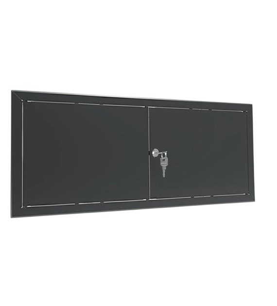 Drzwiczki rewizyjne dwuskrzydłowe malowane MAXI 100 x 80cm - CZARNE, klucz