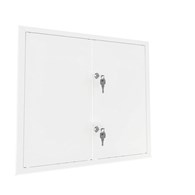 Drzwiczki rewizyjne dwuskrzydłowe malowane MAXI 110 x 120cm - BIAŁE, klucz
