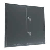 Drzwiczki rewizyjne dwuskrzydłowe malowane MAXI 110 x 120cm - GRAFITOWE, klucz