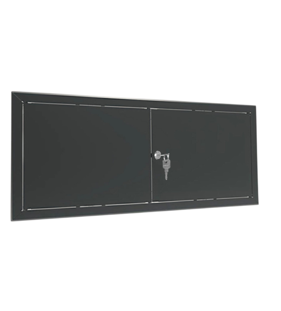 Drzwiczki rewizyjne dwuskrzydłowe malowane MAXI 120 x 70cm CZARNE, klucz