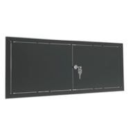 Drzwiczki rewizyjne dwuskrzydłowe malowane MAXI 90 x 50cm - CZARNE, klucz