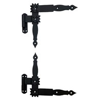 Zawias kątowy garażowy czarny 250mm (2-części)
