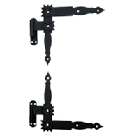 Zawias kątowy garażowy czarny 250mm (2-części)