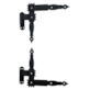 Zawias kątowy garażowy czarny 250mm (2-części)