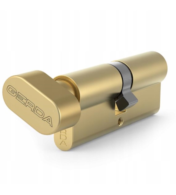 Wkładka drzwiowa GERDA G30/35mm mosiądz z gałką