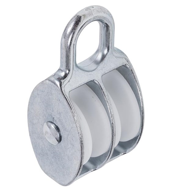 Bloczek podwójny 40 mm rolka plastik DIAMANTO