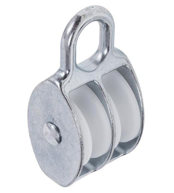 Bloczek podwójny 40 mm rolka plastik DIAMANTO