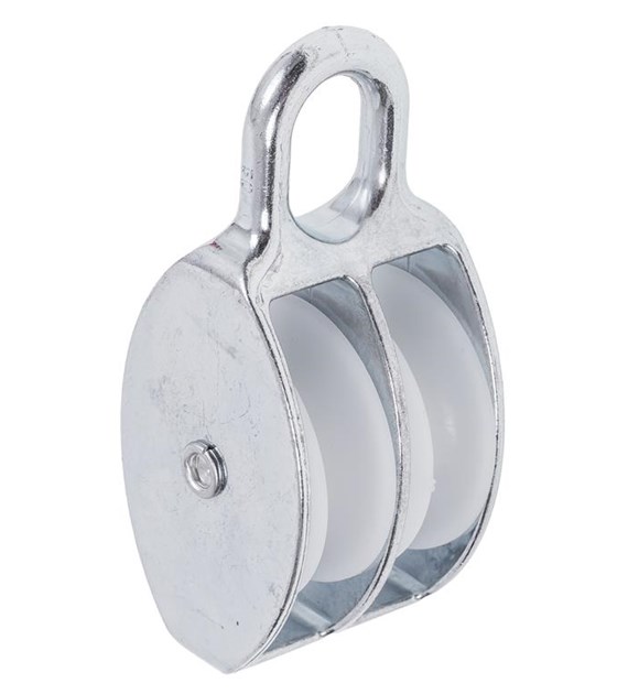 Bloczek podwójny 50 mm rolka plastik DIAMANTO