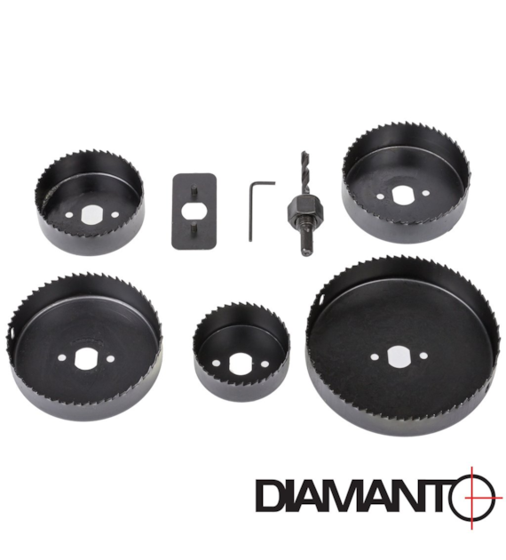 Zestaw wycinarek do otworów w drewnie 8szt 64-127mm DIAMANTO