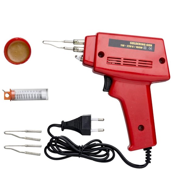 Lutownica transformatorowa 100 W z akcesoriami