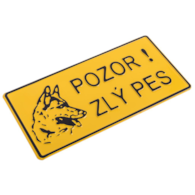 Tabliczka METALOWA 150x285mm POZOR ZLY PES