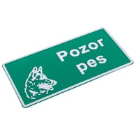 Tabliczka METALOWA 150x285mm POZOR PES