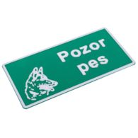 Tabliczka METALOWA 150x285mm POZOR PES