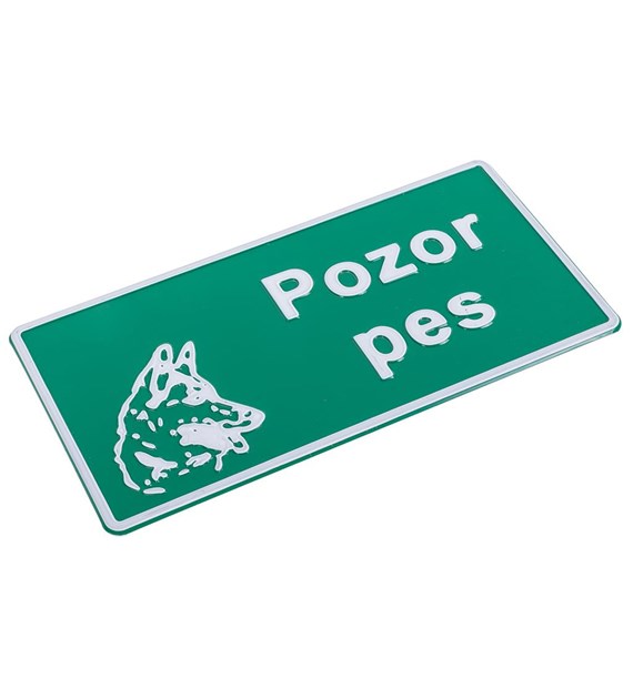 Tabliczka METALOWA 150x285mm POZOR PES