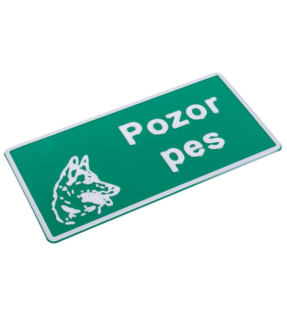Tabliczka METALOWA 150x285mm POZOR PES