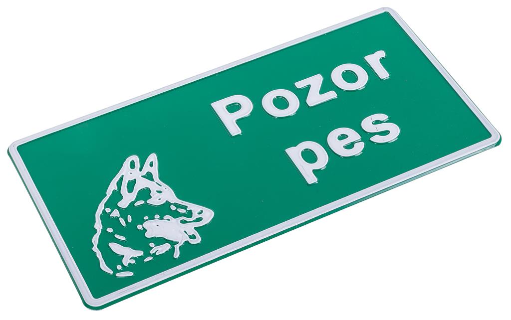 Tabliczka METALOWA 150x285mm POZOR PES