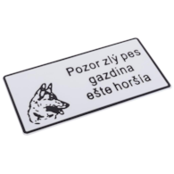 Tabliczka METALOWA 150x285mm POZOR ZLY PES GAZDINA ESTE HORSLA