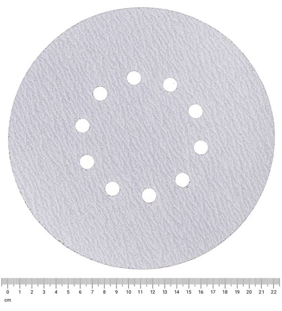 Krążek na rzep biały fi 225 GR. 120, 10-otworów (opak.25szt) DIAMANTO