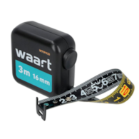 WAART Miara zwijana stalowa 3 m, 16 mm, dwustronna, autostop