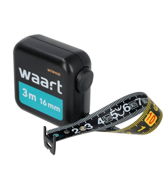 Miara zwijana stalowa 3 m, 16 mm, dwustronna, autostop WAART