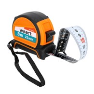 Miara zwijana stalowa 8 m, 25 mm, dwustronna skala czarno-biała WAART