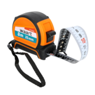 WAART Miara zwijana stalowa 8 m, 25 mm, dwustronna skala czarno-biała