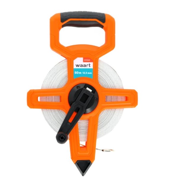 Taśma miernicza włókno szklane 50 m, 12,5 mm, geodezyjna WAART