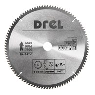 Tarcza do pilarki widiowa 210 x 30 mm, 100T, aluminium DREL