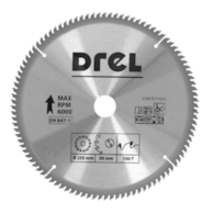 Tarcza do pilarki widiowa 255 x 30 mm, 100T, aluminium DREL