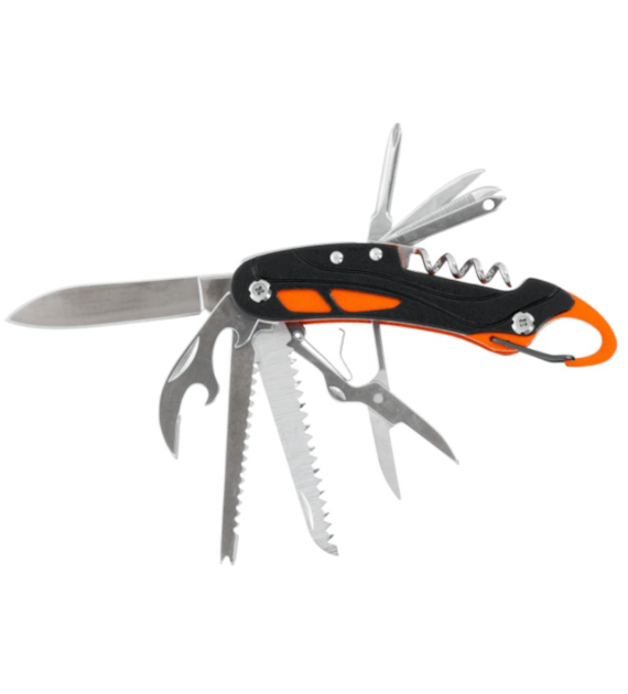 WAART Scyzoryk 11 funkcji, karabińczyk , aluminium