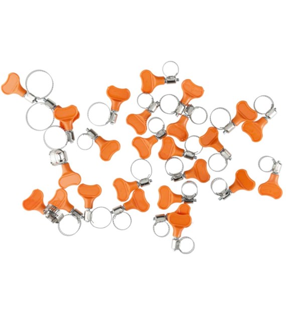 WAART Opaski zaciskowe ślimakowe z motylkiem 6-25 mm, 26 szt