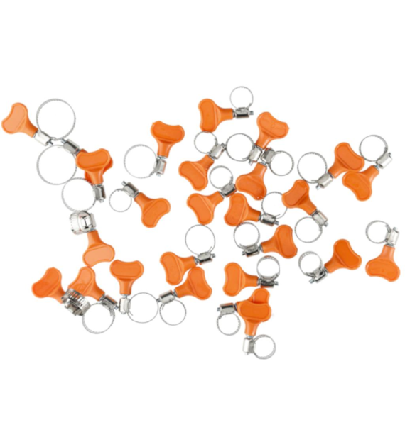 WAART Opaski zaciskowe ślimakowe z motylkiem 6-25 mm, 26 szt