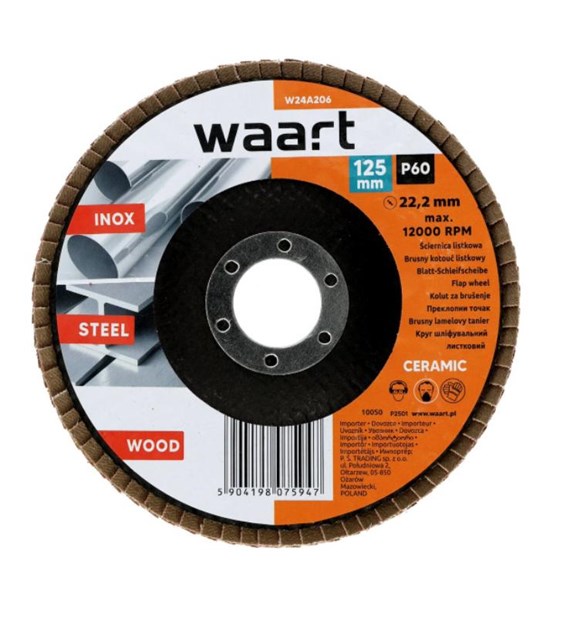 Ściernica listkowa 125 x 22.2 mm, P60, Ceramiczna, T29 WAART