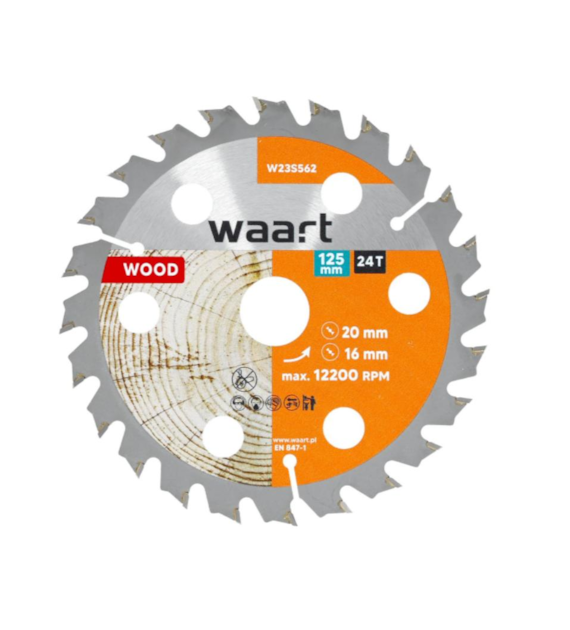 WAART Tarcza do pilarki widiowa 125 x 20 mm, 24T, drewno