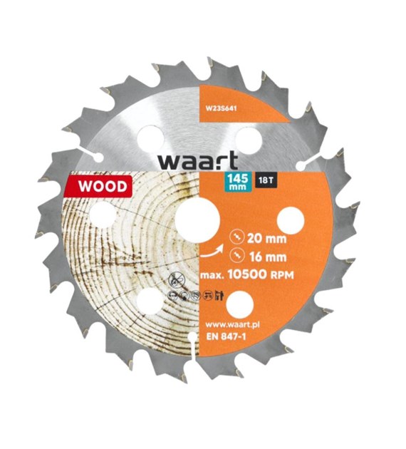 WAART Tarcza do pilarki widiowa 145 x 20 mm, 18T, drewno