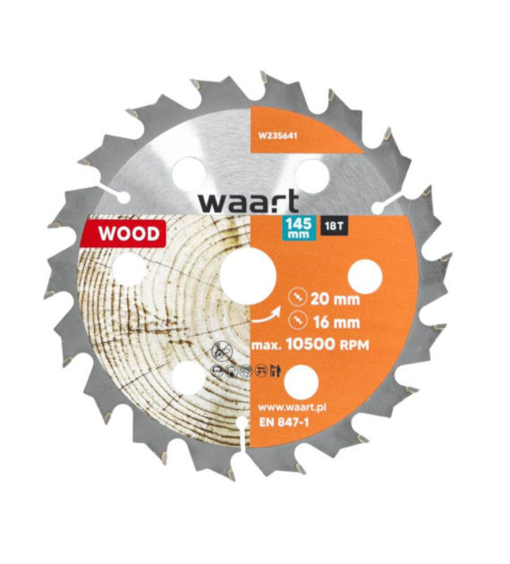 WAART Tarcza do pilarki widiowa 145 x 20 mm, 18T, drewno