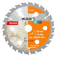 WAART Tarcza do pilarki widiowa 145 x 20 mm, 24T, drewno
