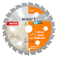 WAART Tarcza do pilarki widiowa 145 x 20 mm, 24T, drewno