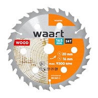 Tarcza do pilarki widiowa 165 x 20 mm, 24T, drewno WAART