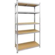 Regał magazynowy 90 x 40 x 180 cm, 175 kg, metalowy, galwanizowany DREL