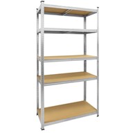 Regał magazynowy 90 x 40 x 180 cm, 175 kg, metalowy, galwanizowany DREL