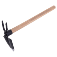 Motyczka KUTA sercowa MINI z widełkami trzon 40cm, szerokość 8cm, długość 11cm