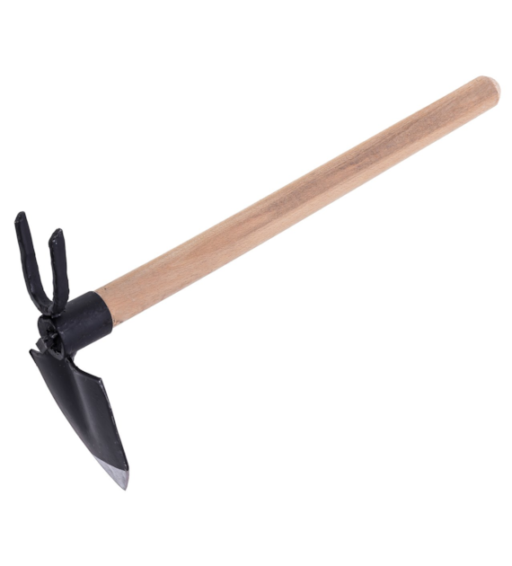 Motyczka KUTA sercowa MINI z widełkami trzon 40cm, szerokość 8cm, długość 11cm