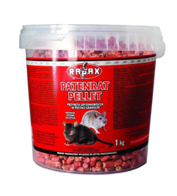 Trutka - granulat na gryzonie (myszy i szczury) Patenrat pellet RAPAX (12x0,5kg) 6kg